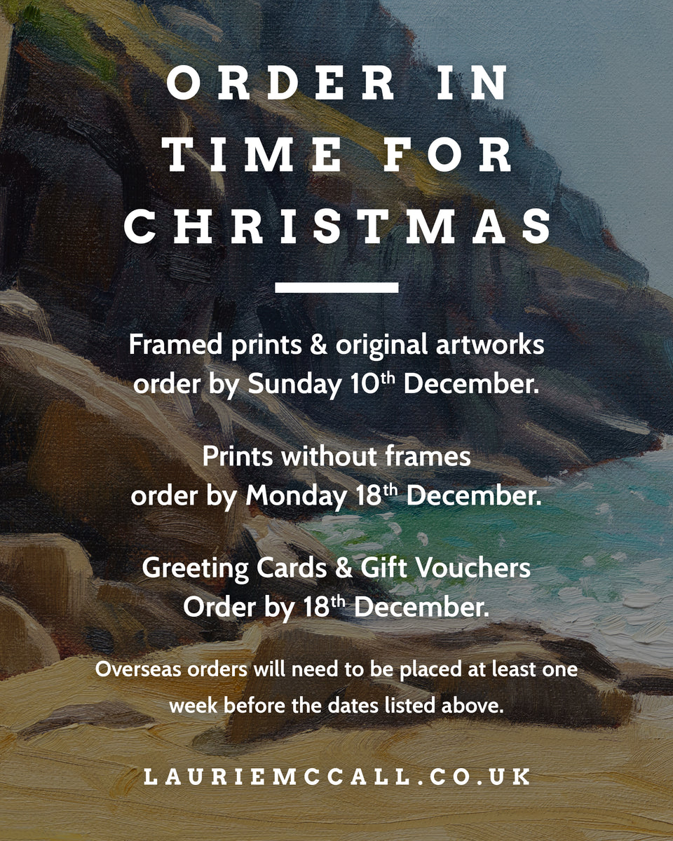 Christmas Order CutOff Dates 2023 Laurie McCall Art & Photography