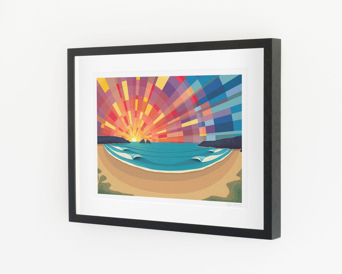 Holywell Bay Sunset' Fine Art Print by Laurie McCall 窶� Laurie McCall Art   Photography