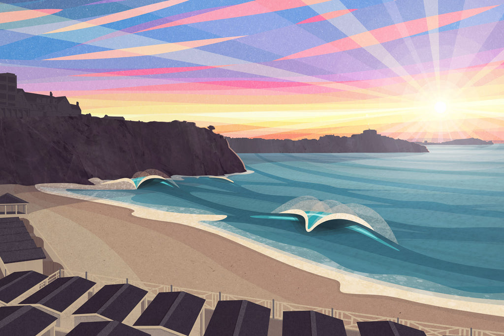 New print just finished! Tolcarne Beach
